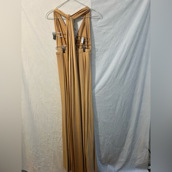 L'ATISTE by Amy Multiway Infinity Convertible Dress, Champagne Gold Size S - Picture 4 of 14